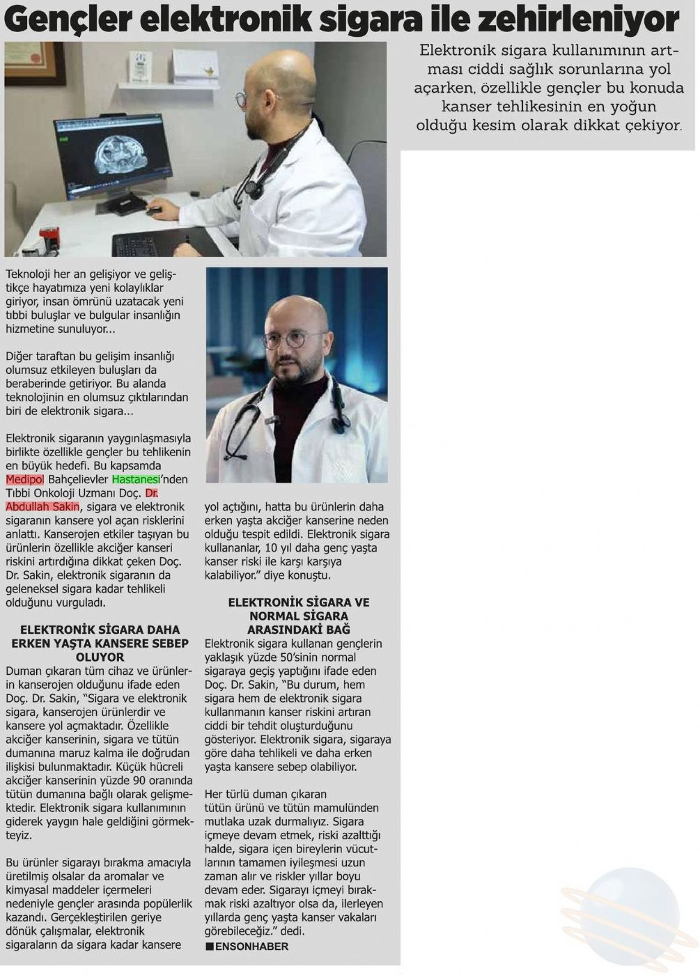 Gençler, Elektronik Sigara İle Zehirleniyor