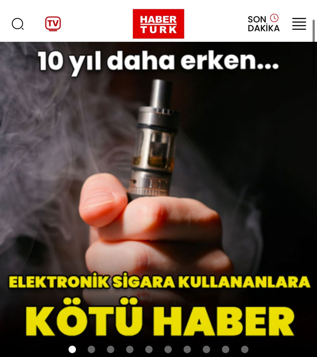 Elektronik Sigara Kullananlara Kötü Haber