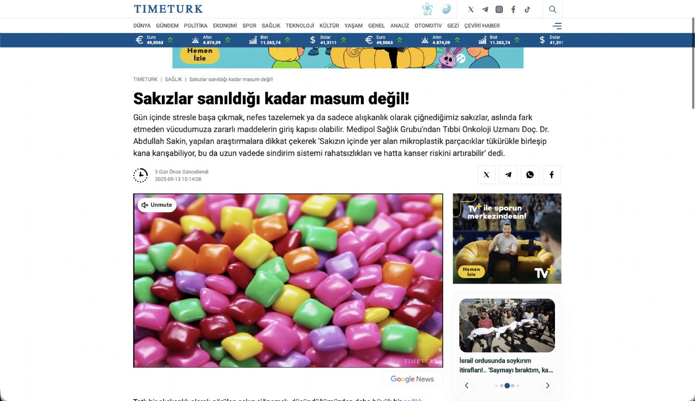 Sakızlar sanıldığı kadar masum değil!