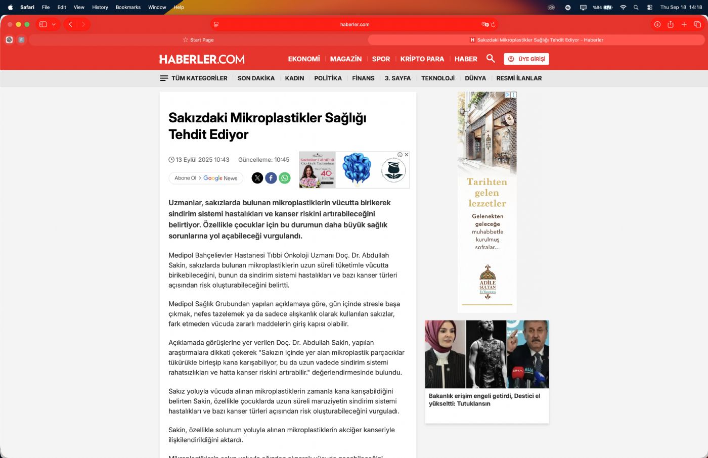 Sakızdaki Mikroplastikler Sağlığı Tehdit Ediyor