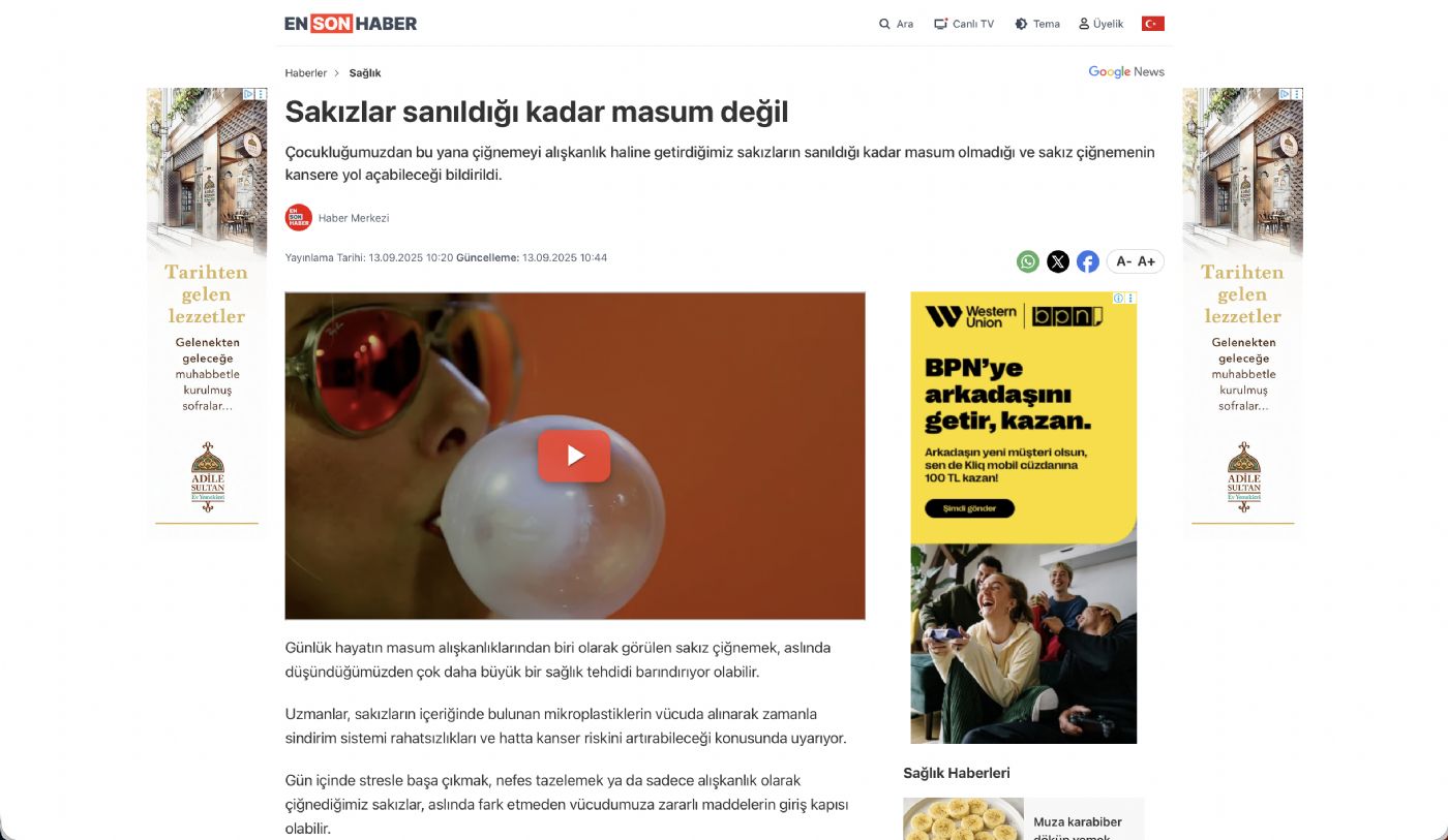 Sakızlar sanıldığı kadar masum değil