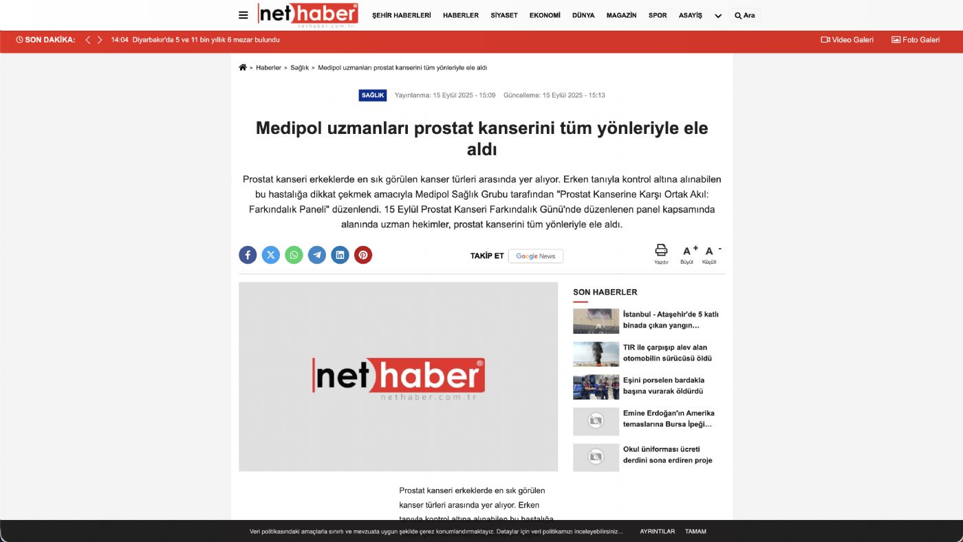 Medipol uzmanları prostat kanserini tüm yönleriyle ele aldı