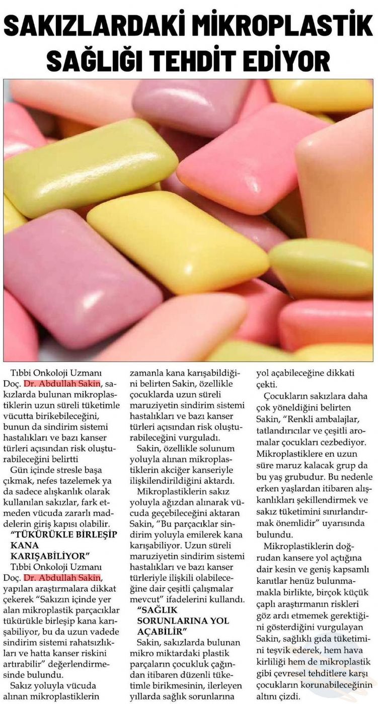 Sakızlardaki mikroplastik sağlığı tehdit ediyor