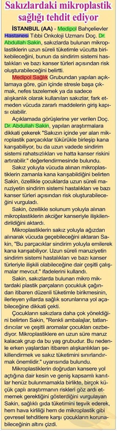 Sakızlardaki mikroplastik sağlığı tehdit ediyor