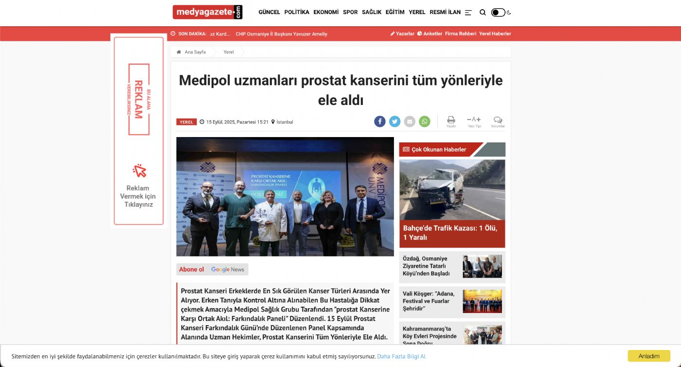 Medipol uzmanları prostat kanserini tüm yönleriyle ele aldı  