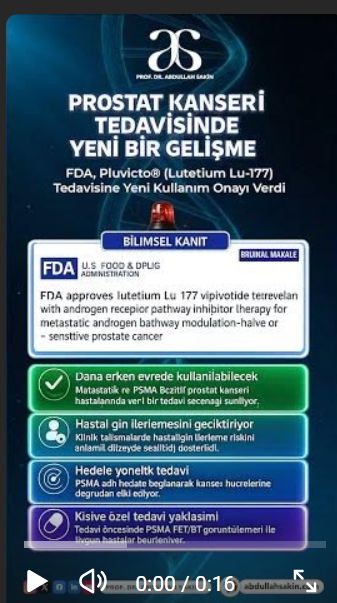 Fda'dan Prostat Kanseri̇ Tedavi̇si̇nde Yeni̇ Bi̇r Dönem!