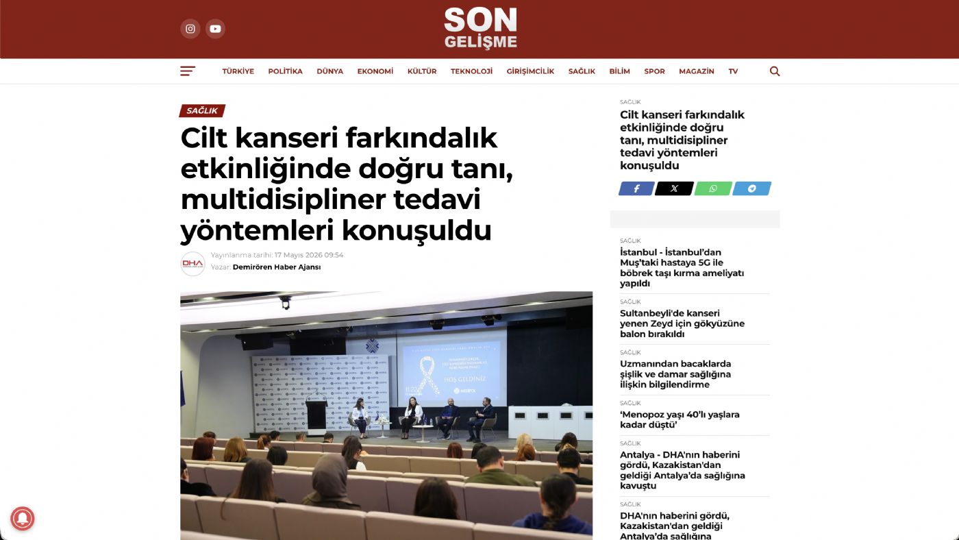 Cilt kanseri farkındalık etkinliğinde doğru tanı, multidisipliner tedavi yöntemleri konuşuldu