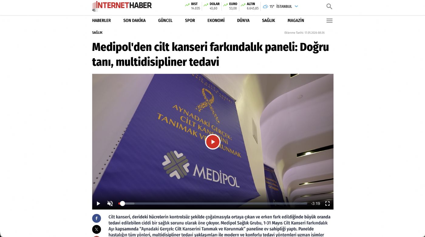 Medipol’den cilt kanseri farkındalık paneli: Doğru tanı, multidisipliner tedavi