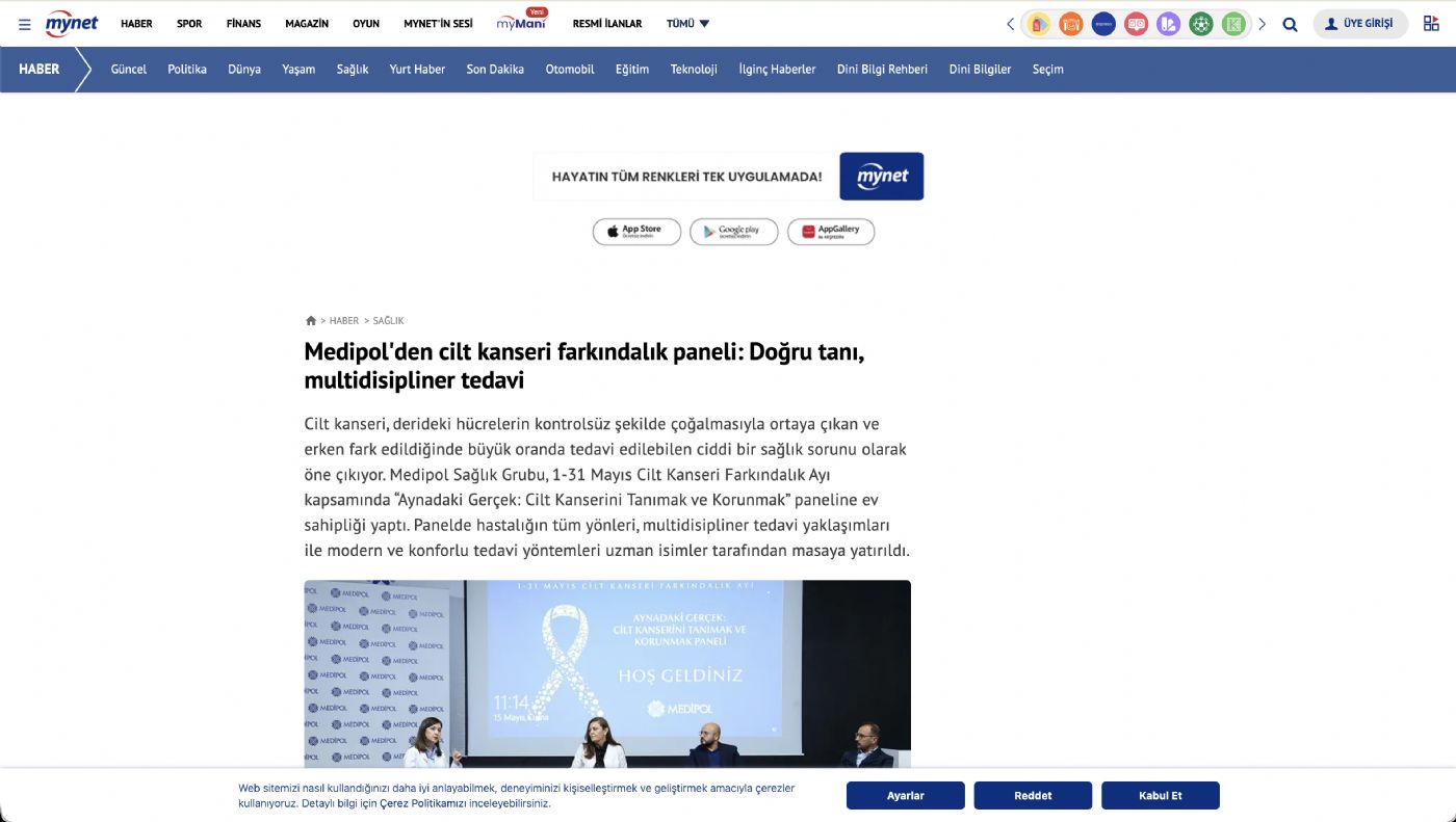 Medipol’den cilt kanseri farkındalık paneli: Doğru tanı, multidisipliner tedavi
